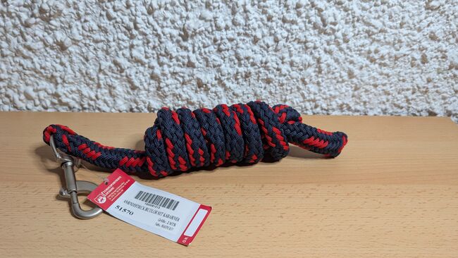 Führstrick Anbindeseil neu von loesdau mit Karabiner Farbe: blau/rot, loesdau, BettinaAnja, Stricke, Lichtenstein