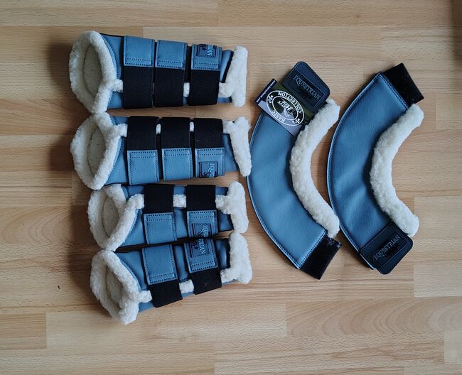 Gamaschenset + Hufglocken Neu Hellblau, Harry's Horse Equestrian Society  Flextrainer Gamaschen , Sandra K., Gamaschen, Dülmen