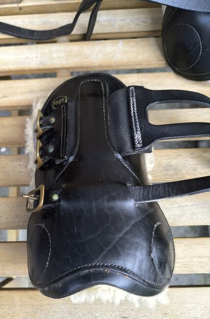 Ledergamaschen mit Lammfell Grl.: Full, Pfiff, Zuchthof , Tendon Boots, Twistringen 
