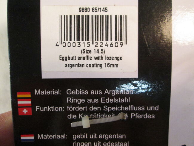 Gebiss Olivenkopfgebiss Argentan 14,5 HKM doppelt gebrochen NEU, HKM doppelt gebrochen Olivenkopf, Mandy, Gebisse, Camburg, Abbildung 4