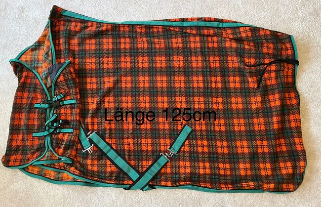 🧶 Fleecedecke kariert – neu mit Kreuzgurten (125 cm), Jeanette Tönges, Horse Blankets, Sheets & Coolers, Thal