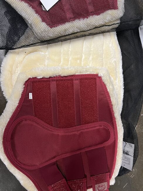 Riderschoice Gamaschen rot Glitzer neu, Riderschoice, Julia Krings, Ochraniacze, Heinsberg, Image 3