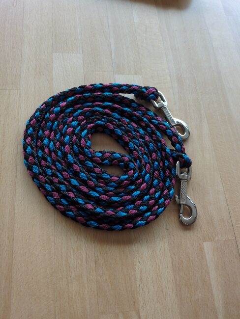 Flechtzügel 2,20m blau rot schwarz neu, Laura , Other, Essen