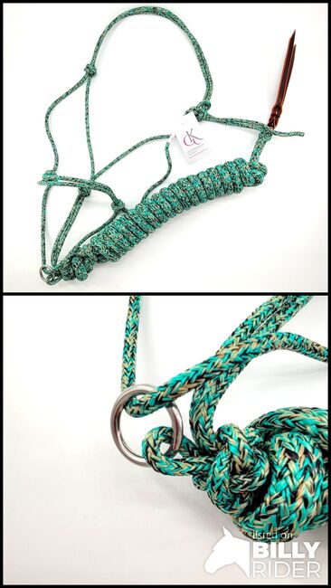 GKH Professional Rope Helix Gleitring Knotenhalfter CAMOUFLAGE mit Bodenarbeitsseil, Maya (Swisshorseshop), Halters, Frauenfeld, Image 3