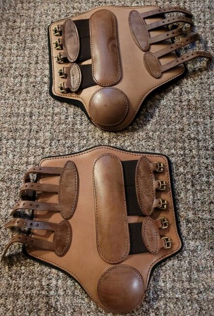 Nagelneue italienische Ledergamaschen, Inge, Tendon Boots, Luckau