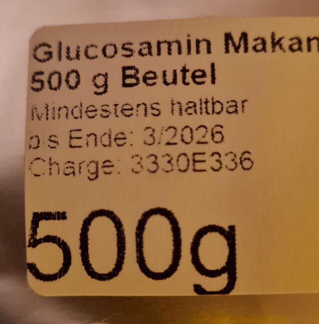 Glucosamin 500g, Makana , Martina Holz, Pferdefutter, Nauen/ OT Markee, Abbildung 3