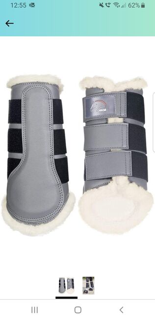 Grau-Silber, Dressur Fellgamschen, L, HKM , pony_team_luckomel , Tendon Boots, Balve