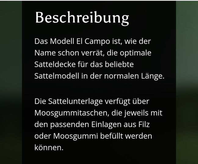 Grandeur Satteldecke El Campo, Grandeur Für El Campo , Dunja D., Sattelzubehör, Waldbüttelbrunn , Abbildung 6