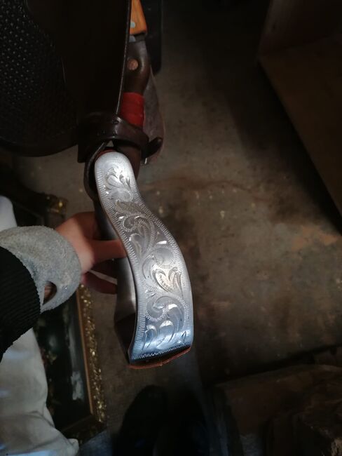 Alu-Westernsteigbügel graviert, Meli, Siodło akcesoria, Berglen