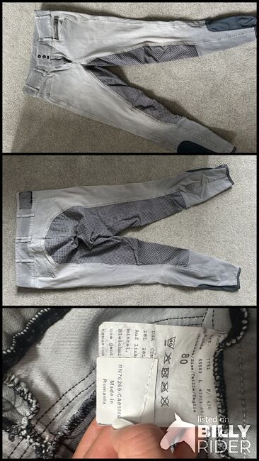 Grey Denim Pikeur full seat grip Breeches (28L), pikeur , Eneya Jenkins , Breeches & Jodhpurs, Littlehampton , Image 4