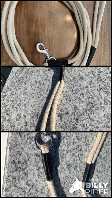 Bodenarbeitsseil Baumwolle 5 m mit Handschlaufe und Karabiner, Bodenarbeitsseil , Katharina Leis, Leads, Schwarzenbach, Image 4