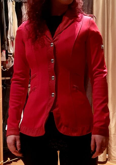 Tolles italienisches Jagdsakko / Springsakko / Turnierjackett, Softshell, "Lovely" Rosso, Sabine H., Show Apparel, Barntrup