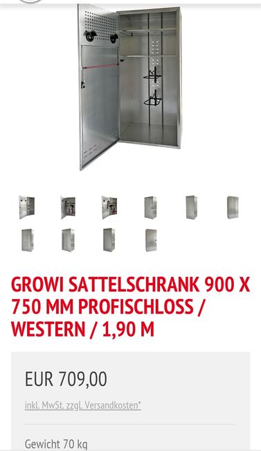 Growi Western- Sattelschrank 90 × 75 × 190 cm, Growi Western- Sattelschrank , Wagner, Tack Locker, Ursensollen, Image 3