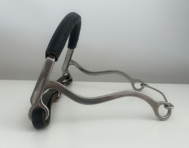 Hackamore, lange Anzüge, Leder schwarz, WB, Vermutlich Sprenger, Johanna , Bitless Bridles, Reutlingen 
