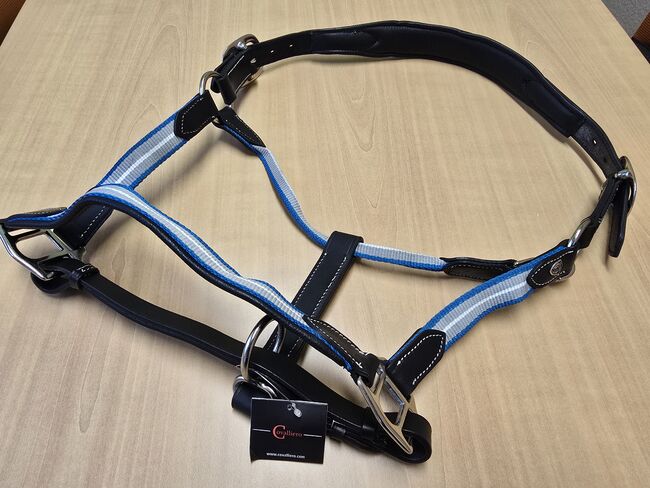 Halfter Lederhalfter Full blau schwarz  neu Covalliero, Covalliero, Pferdi, Halfter, Ponitz