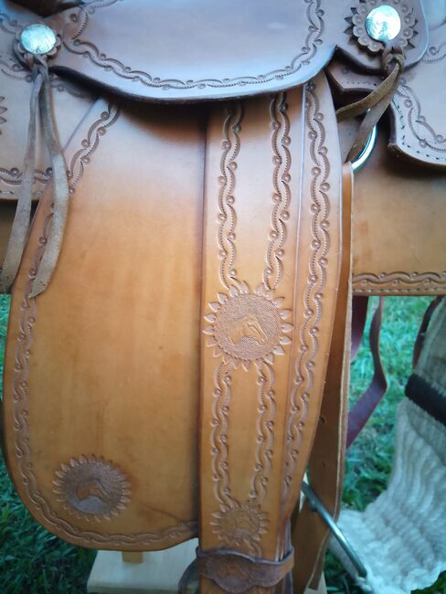 Handgefertigter Westernsattel – Cattingsattel im Originalstil (Nachbau 1850–1880) – Unikat, 14″, Handgefertigt / Eigenbau, Mira, Westernsattel, Truchtlaching, Abbildung 3