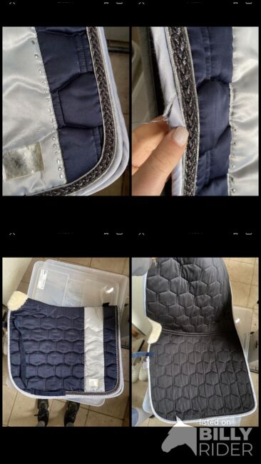 HB Polo Schabracke DR navy Glitzer, HvPolo , Franziska Gersak, Dressage Pads, Herbolzheim, Image 8