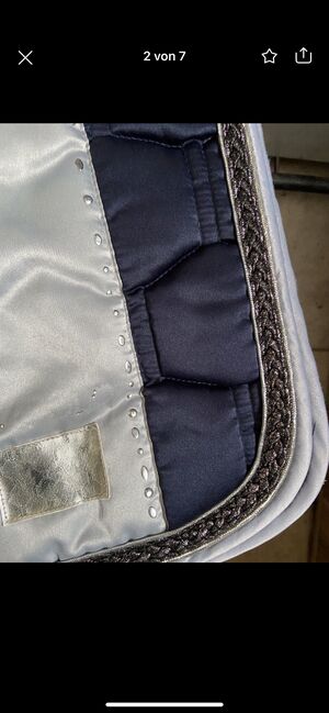 HB Polo Schabracke DR navy Glitzer, HvPolo , Franziska Gersak, Dressage Pads, Herbolzheim