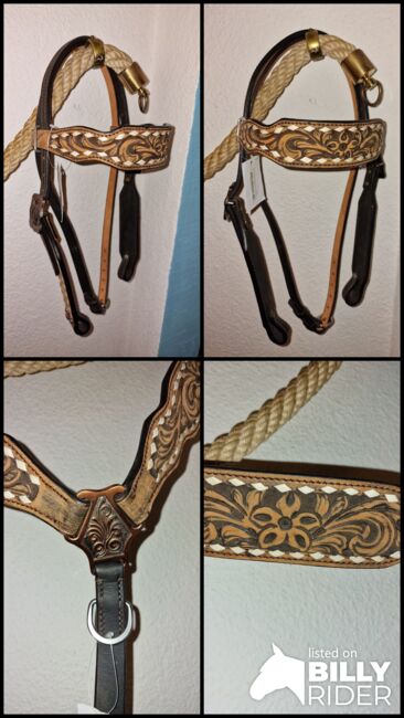Kopfstück, Trense, Vorderzeug, Westernkopfstück, Western, Set, LpTrick, Katharina Neumaier, Ogłowia, München, Image 7