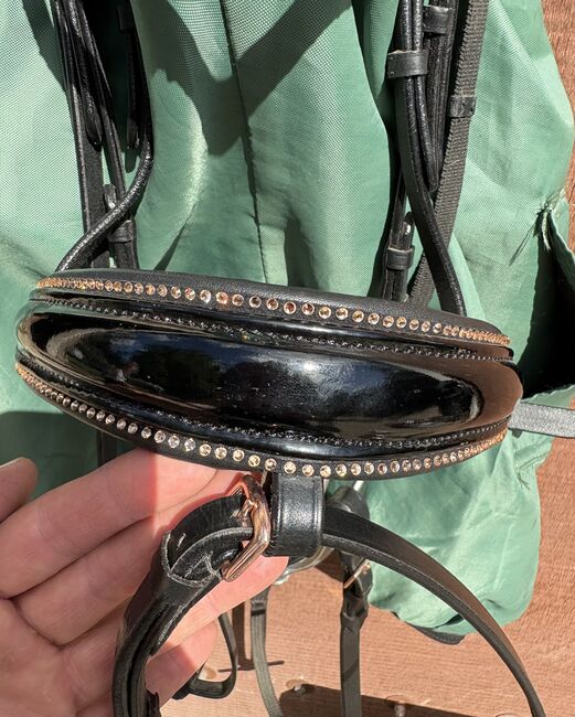 Heinick Lacktrense, Trense, Turnier, Lack, Strass, rosé, NEU, Heinick, Tanja Wolff, Bridles & Headstalls, Berlin, Image 10