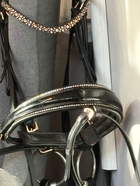 Heinick Lacktrense, Trense, Turnier, Lack, Strass, rosé, NEU, Heinick, Tanja Wolff, Bridles & Headstalls, Berlin, Image 2