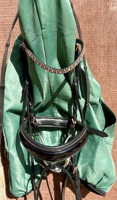 Heinick Lacktrense, Trense, Turnier, Lack, Strass, rosé, NEU, Heinick, Tanja Wolff, Bridles & Headstalls, Berlin, Image 9