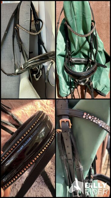 Heinick Lacktrense, Trense, Turnier, Lack, Strass, rosé, NEU, Heinick, Tanja Wolff, Bridles & Headstalls, Berlin, Image 14