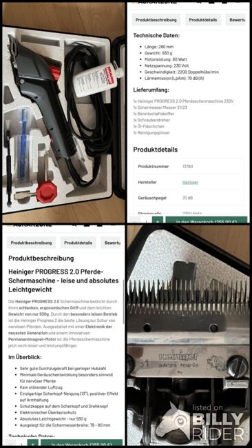 Heiniger Pferdeschermaschiene, Heiniger Progress, Sabrina, Care Products, Wolfsburg, Image 7