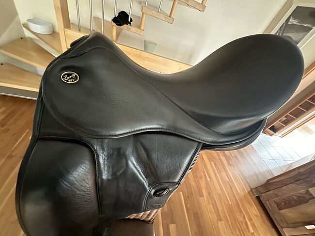 Hennig Dressur Sattel MFT mit Lack neuwertig, Hennig  MFT Monoblatt Klettpauschen Softsitz , Inge Willmann, Dressage Saddle, Nufringen, Image 5