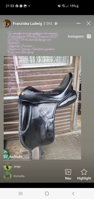 Hennig Dressursattel ASP, Hennig , F. Ludwig , Dressage Saddle, Kaiserslautern