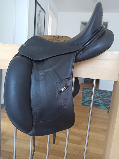 Hennig MFT Dressursattel dunkelbraun Monoblatt mit Klettpauschen, Hennig MFT, Vera Merkel , Dressage Saddle, Pfullingen, Image 5