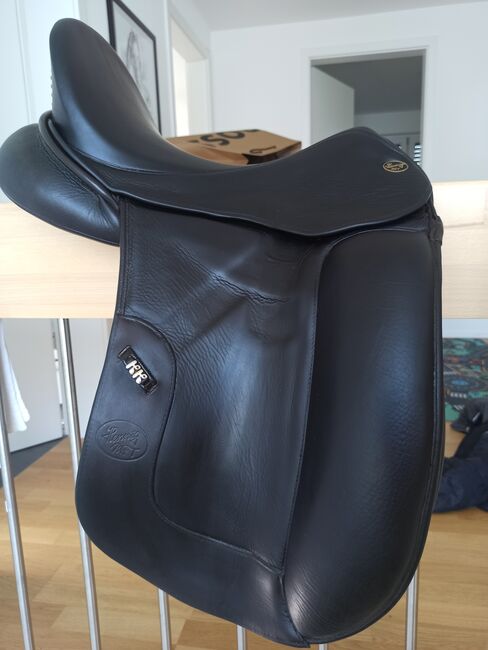 Hennig MFT Dressursattel dunkelbraun Monoblatt mit Klettpauschen, Hennig MFT, Vera Merkel , Dressage Saddle, Pfullingen