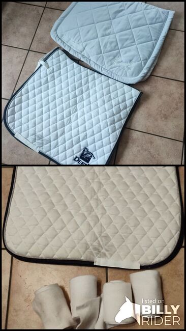 Hennig und Derby Schabracke weiß Dressur Bandagen ab 4€, Hennig , Stefanie , Dressage Pads, Weesby, Image 3