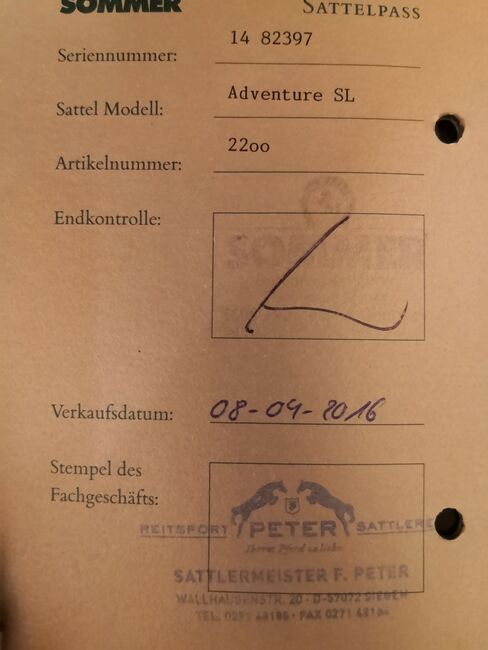 Wanderreitsattel, Sommer Adventure SL, Kathrin Wolf , Endurance Saddle, Wetzlar, Image 2