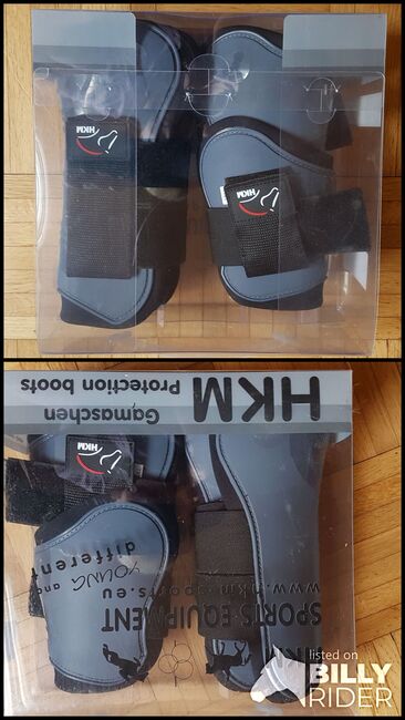 HKM Gamaschen und Streichkappen, Genua Grau/Schwarz Warmblut NEU, HKM, Manuela Matzke, Tendon Boots, Wolsdorf, Image 3