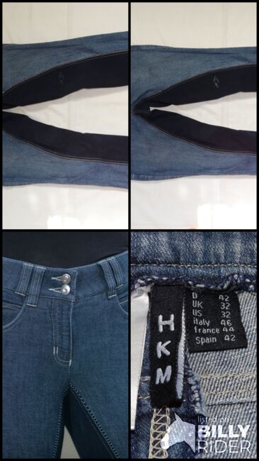 HKM Jeansreithose 42 Kunstleder-Vollbesatz Hochbund-/Highwaist Jeans Reithose, HKM, Anne, Breeches & Jodhpurs, Wahrenholz, Image 9