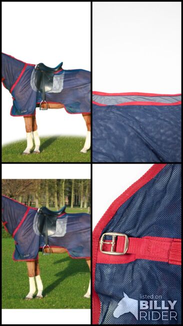 HKM Fliegenausreitdecke “Nizza” dunkelblau/rot 125, HKM Fliegenausreitdecke “Nizza” dunkelblau/rot, myMILLA (myMILLA | Jonas Schnettler), Horse Blankets, Sheets & Coolers, Pulheim, Image 6