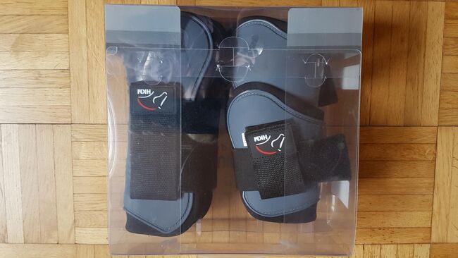 HKM Gamaschen und Streichkappen, Genua Grau/Schwarz Warmblut NEU, HKM, Manuela Matzke, Tendon Boots, Wolsdorf