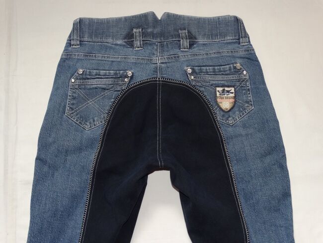 HKM Jeansreithose 42 Kunstleder-Vollbesatz Hochbund-/Highwaist Jeans Reithose, HKM, Anne, Breeches & Jodhpurs, Wahrenholz, Image 4