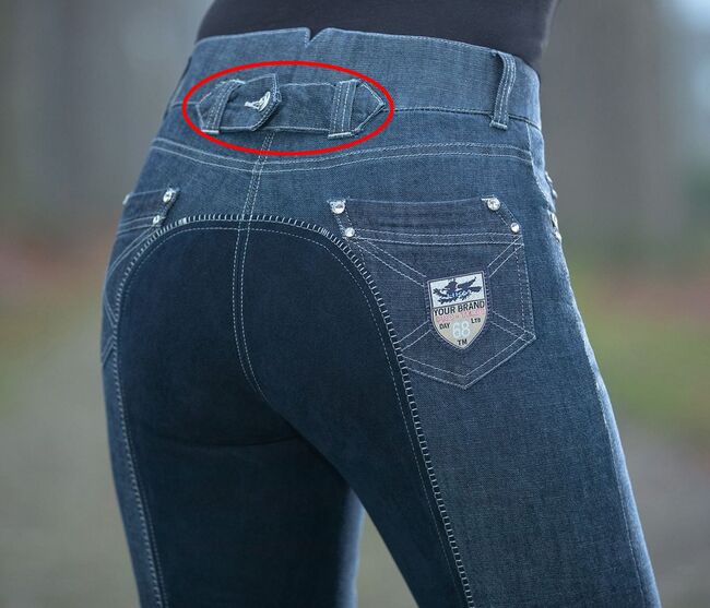 HKM Jeansreithose 42 Kunstleder-Vollbesatz Hochbund-/Highwaist Jeans Reithose, HKM, Anne, Reithosen, Wahrenholz, Abbildung 8