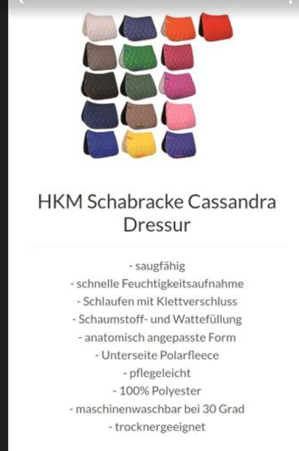 ⭐️HKM/NEUE Schabracke Cassandra DR⭐️, HKM Cassandra , Familie Rose, Schabracken, Wrestedt, Abbildung 3