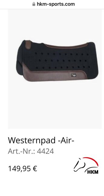 HKM Westernpad Texas AIR  NEU, HKM Westernpad  Texas AIR  , Manuela Hoell, Western Pads, Lamprechtshausen , Image 7