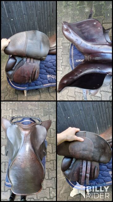 Höpfner springsattel 17 zoll mittlere kammer braun, Höpfner Springsattel , K. Werner, Jumping Saddle, Westerwalsede, Image 13