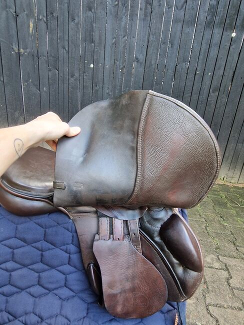 Höpfner springsattel 17 zoll mittlere kammer braun, Höpfner Springsattel , K. Werner, Jumping Saddle, Westerwalsede, Image 9