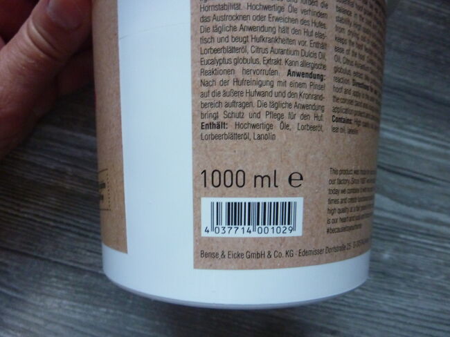 Huffett/Salbe grün 1000ml neu , Bense&Eicke, Bense&Eicke Huffett/Salbe, Astrid, Care Products, Marburg, Image 4