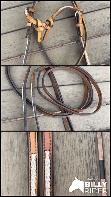 Kopfstück mit Rohhaut VB mit Zügel, Heidi, Nosebands, Nesselwang, Image 4