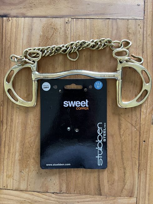 Spring-dressurkandare Sweet Cooper neu, Stübben  Soll Steel Sweet Copper Fine line , Janine , Horse Bits, Ahnsen