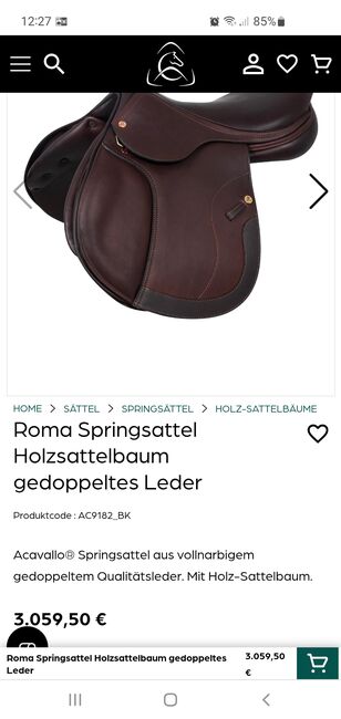 Springsattel Acavallo Roma, Acacallo  Roma , Katja , Jumping Saddle, Holdorf 