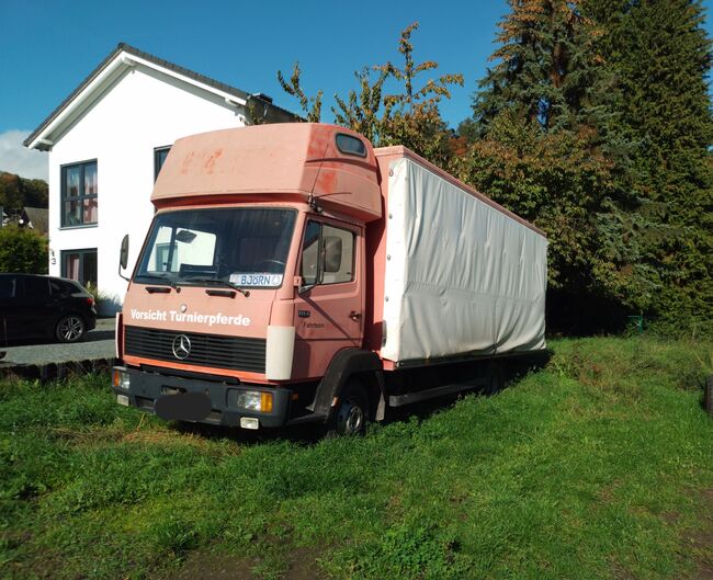 Pferdetransporter/LKW mit Topsleeper und Stallzelt, Daimler Benz MB 814, Gaby, Horse Trailers, Fischbachtal