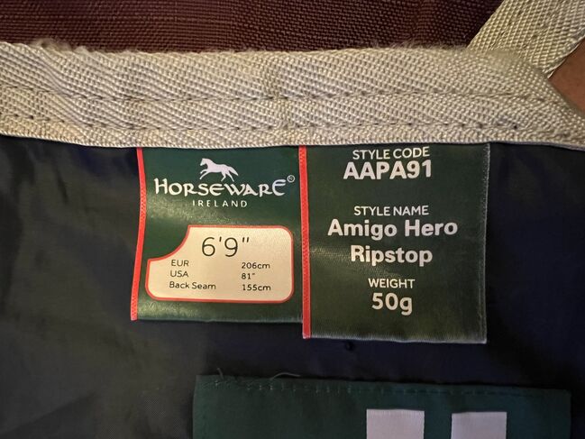 Horseware Amigo Decke 50g 155, Horseware Amigo Hero Ripstop Original 50g, Berneiser, Derki dla konia, Elz, Image 4